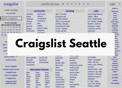 Craigslist searrle. Things To Know About Craigslist searrle. 